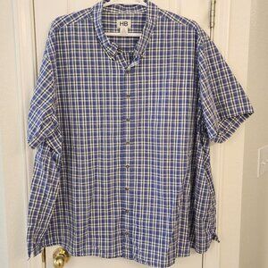 HB Blue / White Plaid Shirt – 5XL – 60% Cotton 40% Polyester